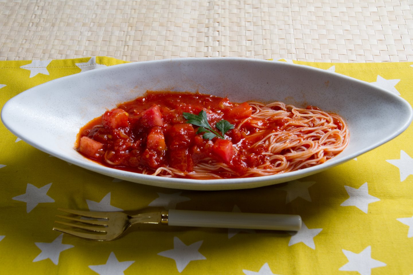 そうめんDĒイタリアン・トマトソース味