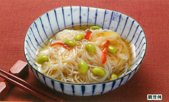 枝豆のあんかけそうめん